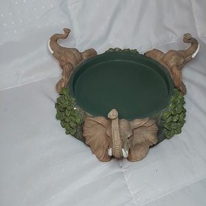 3 TUSKED elephants large plant stand  centerpiece. NO BUNDLING